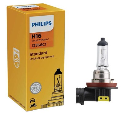 Philips 12366C1 Лампа галогенна Philips Standard 12В H16 19Вт 764009 фото