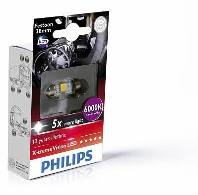 Philips 249446000KX1 Лампа світлодіодна Philips X-Treme Vision LED Festoon 38 24V SV8,5 764433 фото
