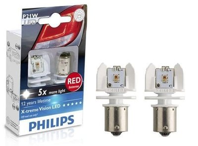 Philips 12898RX2 Лампа світлодіодна Philips X-treme Vision LED P21W 12V BA15s (2 шт.) 18893525 фото